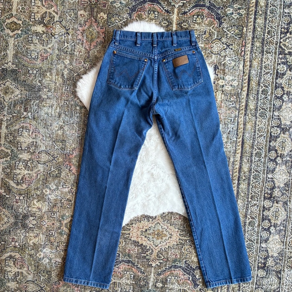 Vintage Wrangler 13MWZG Cowboy Cut Jeans Medium Wash High Rise 9x32 Denim Pants - Picture 10 of 12